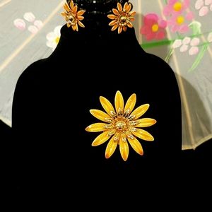 Vintage  Sarah Coventry  brooch and earing  set